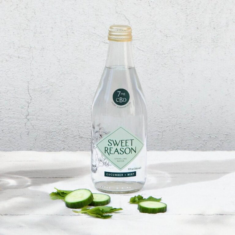 CBD Sparkling Cucumber Mint Water